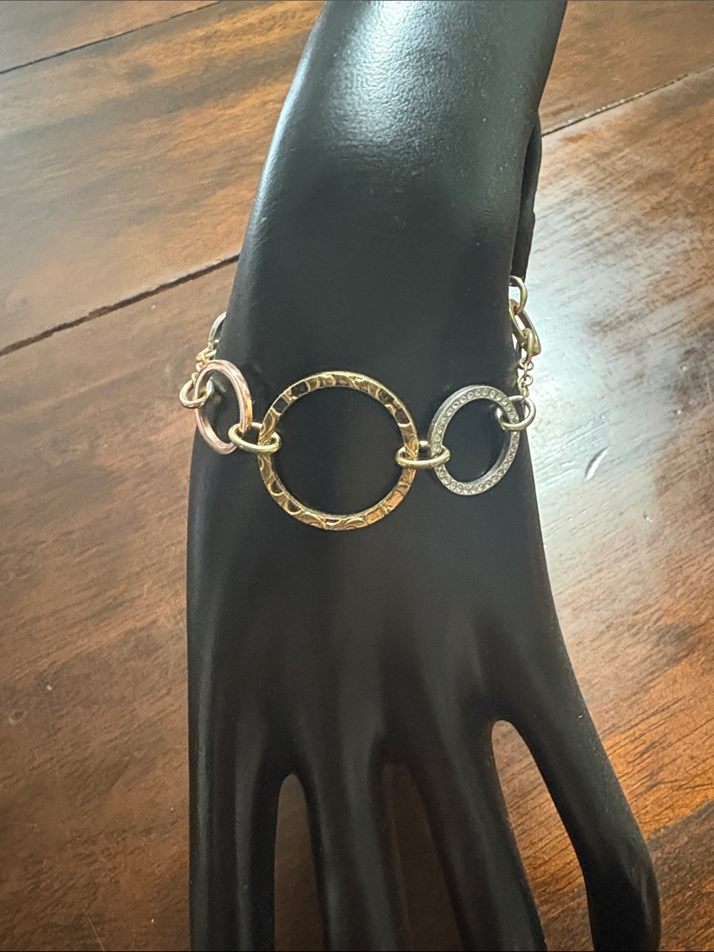 COACH Gold & Silver Interlinked Circle Bracelet